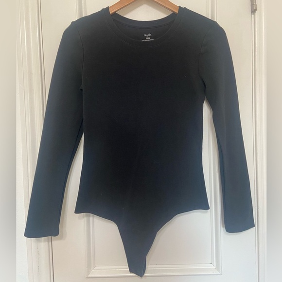 Nuuds long sleeve ribbed crew neck bodysuit size L - Picture 2 of 6